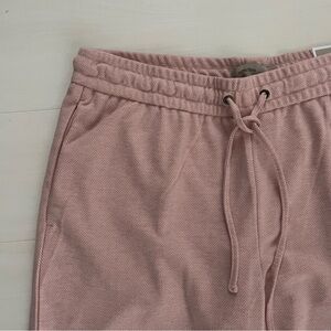 Autres Filles Soft Pink Herringbone Lounge Pants Pockets Relaxed Fit Wide Leg L